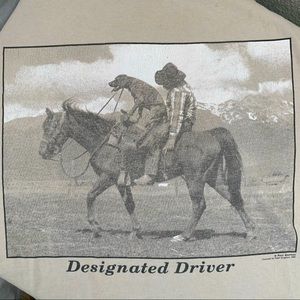 Designated Driver Cowboy and Dog Men’s Shirt